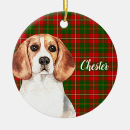 Waterverf Beagle Dog Aangepast Keramisch Ornament