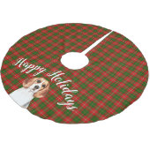 Waterverf Beagle Dog Aangepast Kerstboom Rok (Gekanteld)