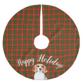 Waterverf Beagle Dog Aangepast Kerstboom Rok (Voorkant)