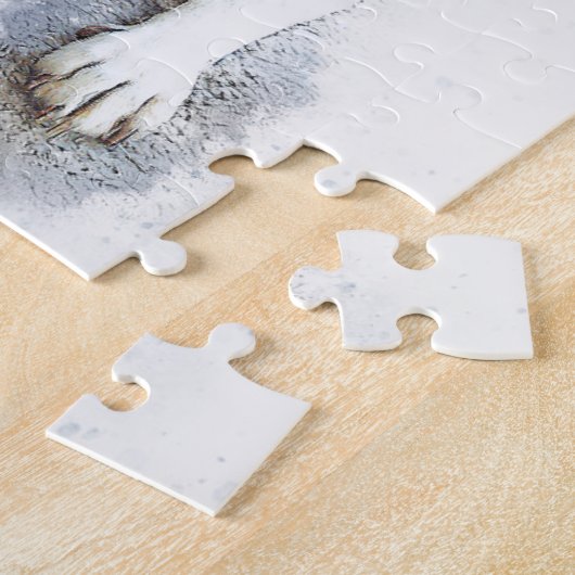 Waterverf Beagle Dog Abstract Legpuzzel (Zijkant)