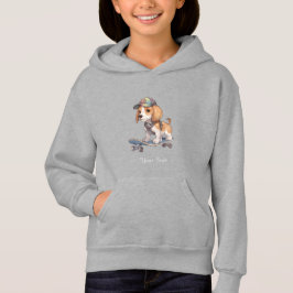 Waterverf Beagle Kinder Pullover Hoodie