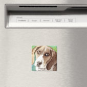 waterverf Beagle Portrait Magneet (Insitu (Vaatwasser))