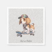 Waterverf Beagle servetten (Voorkant)
