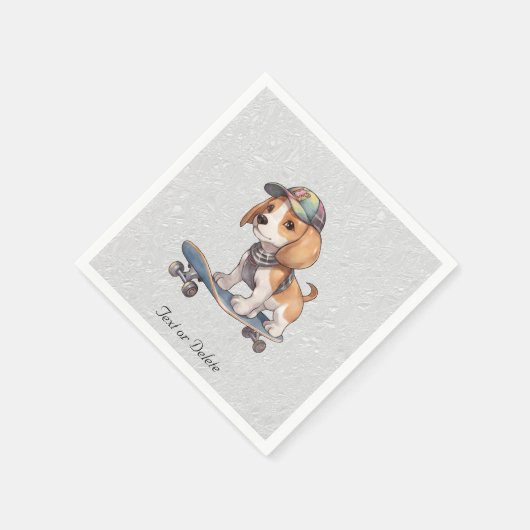 Waterverf Beagle servetten (Hoek)