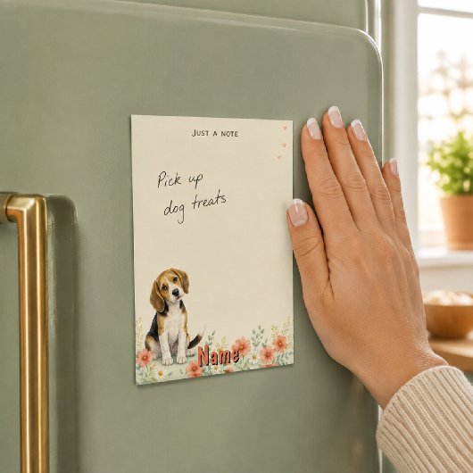 Waterverf Beagle tussen bloemen Post-it® Notes
