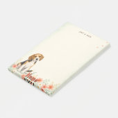 Waterverf Beagle tussen bloemen Post-it® Notes (Schuin)