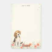 Waterverf Beagle tussen bloemen Post-it® Notes (Voorkant)