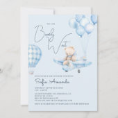 Waterverf Bearly Wait Plane Baby shower Kaart (Voorkant)