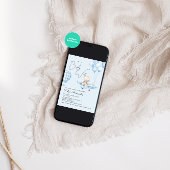 Waterverf Bearly Wait Plane Baby shower Kaart