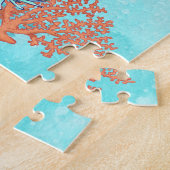 Waterverf Beauful Brown Little Mermaid Legpuzzel (Zijkant)