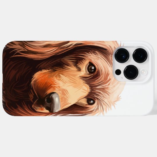 WATERVERF BEAUTIFUL RED IRISH SETTER DOG Case-Mate iPhone CASE (Achterkant (horizontaal))