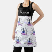 Waterverf Beauty Nail Poolse Salon gepersonaliseer Schort (Insitu)