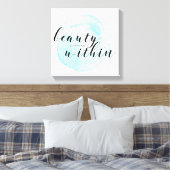 Waterverf Beauty Quote Canvas Afdruk (Insitu (Slaapkamer))