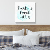 Waterverf Beauty Quote Canvas Afdruk (Insitu (Slaapkamer))