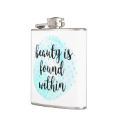 Waterverf Beauty Quote Heupfles (Links)