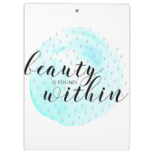 Waterverf Beauty Quote Klembord (Achterkant)