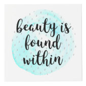 Waterverf Beauty Quote Kubus (Voorkant)