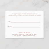 Waterverf Beauty Salon Spa Cadeaubon Kortingskaartje (Achterkant)