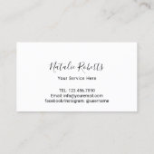 Waterverf Beauty Salon & Spa Schattigee Harten Loy Klantenkaartje (Achterkant)