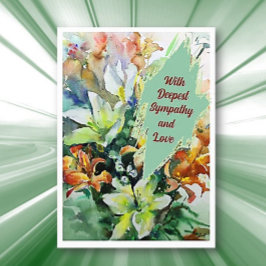 Waterverf Beauty Sympathy Wenskaart Kaart