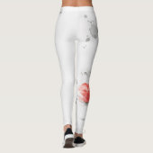 Waterverf Beauty: Vrouw portretillustratie Leggings (Achterkant)