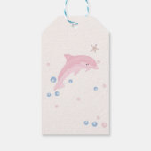 Waterverf Bedankt onder het Zee Baby shower Cadeaulabel (Achterkant)