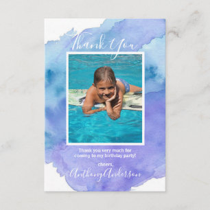 Waterverf BEDANKT U DE BROUW BIRTHDAY   FOTO Kaart