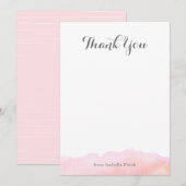 Waterverf Bedankt voor je notitiekaarten Notitiekaartje (Voorkant / Achterkant)