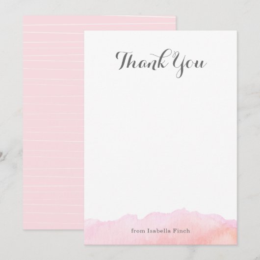 Waterverf Bedankt voor je notitiekaarten Notitiekaartje (Voorkant / Achterkant)