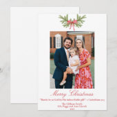 Waterverf Bedankt zijn voor God traditioneel Foto Feestdagenkaart (Voorkant / Achterkant)