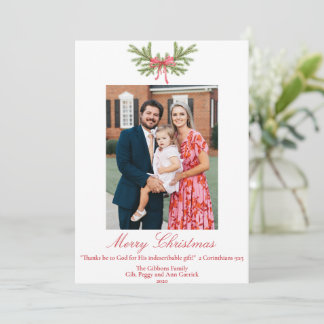 Waterverf Bedankt zijn voor God traditioneel Foto Feestdagenkaart