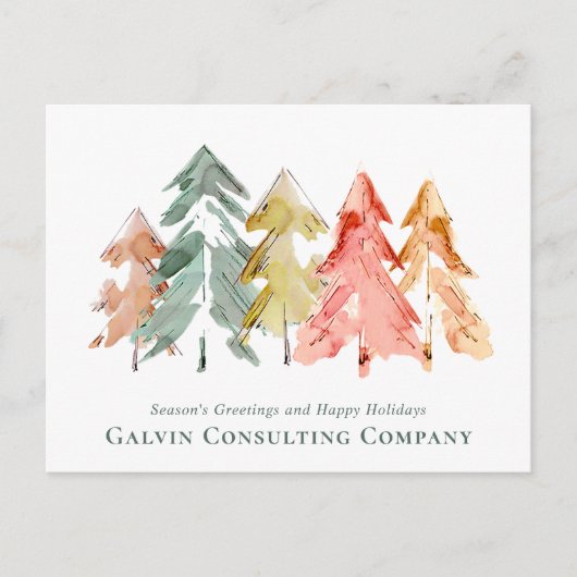 Waterverf bedrijfsinsteekstructuur briefkaart (Voorkant)