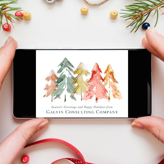 Waterverf bedrijfsinsteekstructuur feestdagen kaart