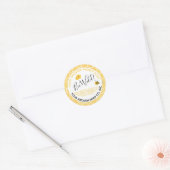 Waterverf Bee Flower Honingraat Honingzeep Ronde Sticker (Envelop)