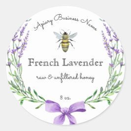 Waterverf Bee Franse Lavendel Honing Product Label