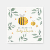 Waterverf Bee Honey Sweet Baby shower servetten (Voorkant)