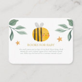 Waterverf Bee Honey Sweet Boeken voor Baby Informatiekaartje (Voorkant)