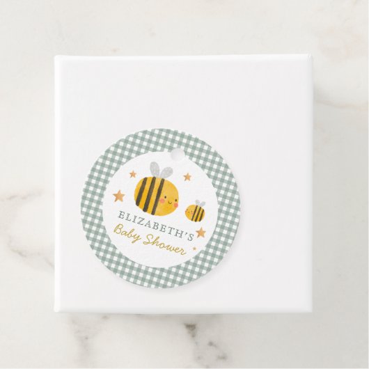 Waterverf Bee Honey Zoet Baby shower Bedankjes Labels (In situ)