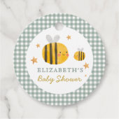 Waterverf Bee Honey Zoet Baby shower Bedankjes Labels (Voorkant)