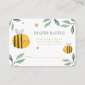 Waterverf Bee Honey Zoet Baby shower Informatiekaartje (Voorkant)