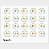 Waterverf Bee Honey Zoet Baby shower Ronde Sticker (Vel)
