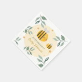 Waterverf Bee Honey Zoet Baby shower Servet (Hoek)