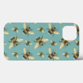 Waterverf Bee Pattern iPhone / iPad hoesje (Achterkant (horizontaal))
