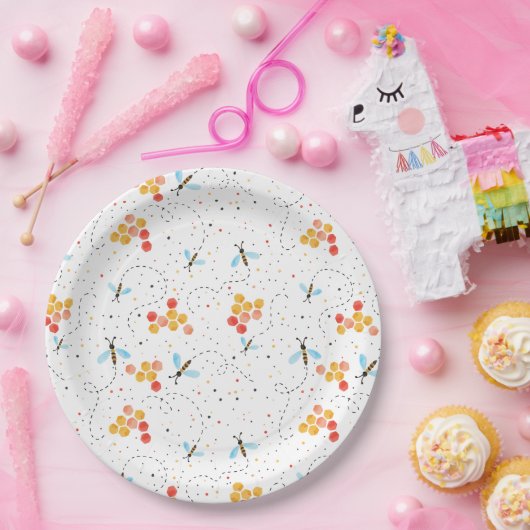 Waterverf Bee Pattern Papier Bord (Feest)