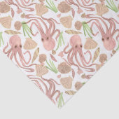 Waterverf Beeld Octopus Tissue Paper Tissuepapier (Detail)