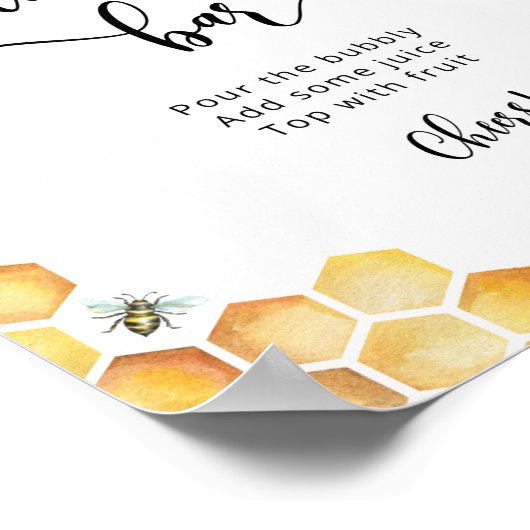 Waterverf beenflorale Mimosa Poster (Hoek)