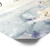 Waterverf Beer Baby shower Geschenken Teken Poster (Hoek)