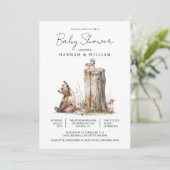 Waterverf Beer Baby shower Kaart (Staand voorkant)