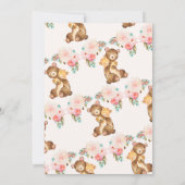 Waterverf Beer Baby shower Uitnodiging (Achterkant)