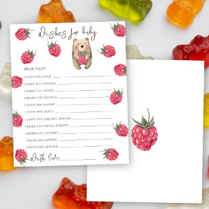 Waterverf beer baby shower - wensen voor baby